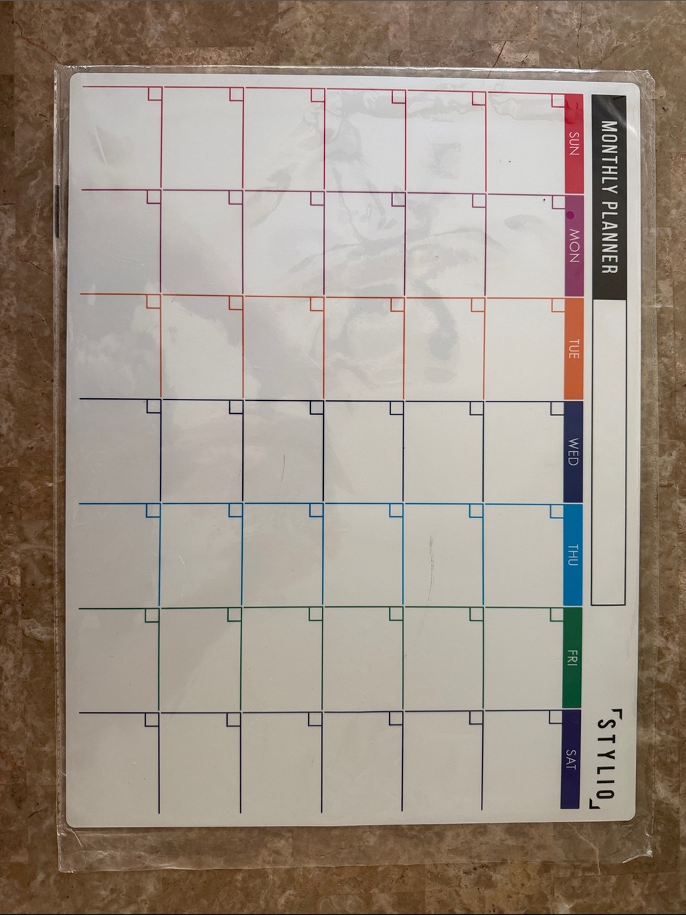 Monthly Magnetic Planner - White with Multi-Color Accents NWOT